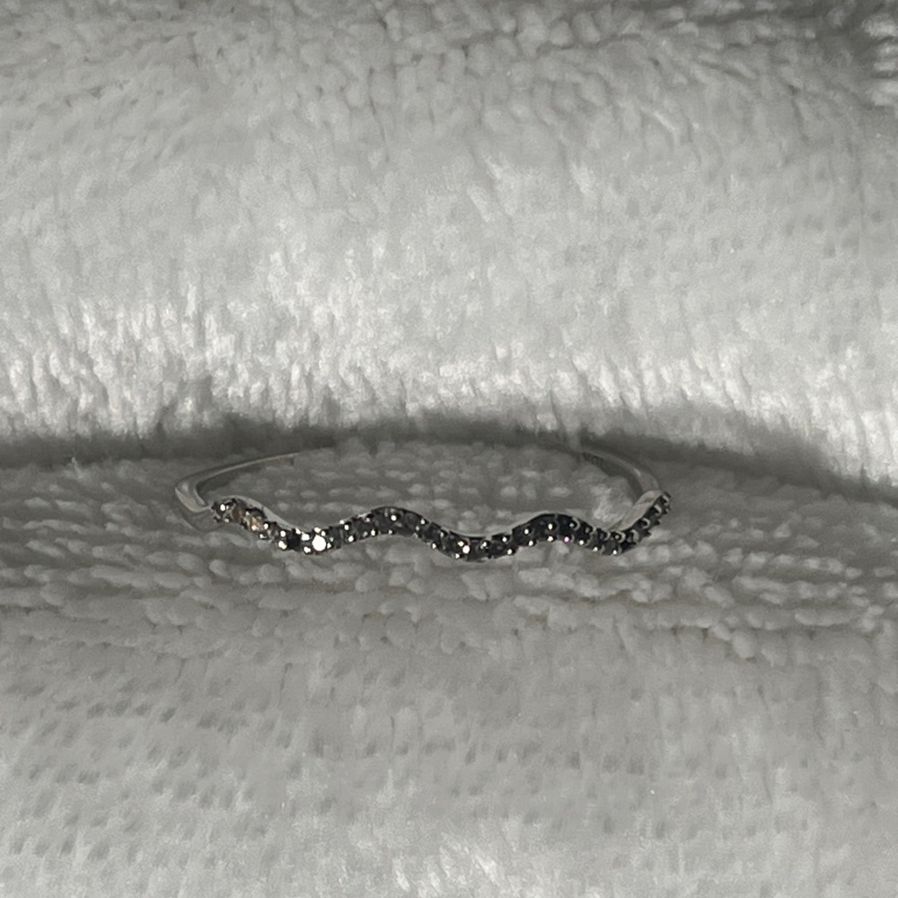 Zales 1/10 CT. Total Weight Diamond Wave Anniversary Ring